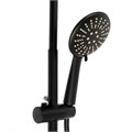 Душевая система ZEIN ZS-1BL, смеситель, тропическая и ручная лейка 3 режима, латунь, черная 9421387 - фото 17156284