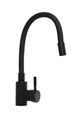 Смеситель для кухни ZEIN Z2754, гибкий силикон излив, картридж 35 мм, нерж. сталь, черный 9448945 - фото 17158782