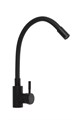 Смеситель для кухни ZEIN Z2754, гибкий силикон излив, картридж 35 мм, нерж. сталь, черный 9448945 - фото 17158784