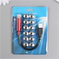 Указка лазерная 12 + 1 насадки от USB 10х14,5 см 9613756 - фото 17158862