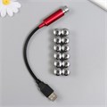 Указка лазерная 12 + 1 насадки от USB 10х14,5 см 9613756 - фото 17158863