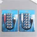 Указка лазерная 12 + 1 насадки от USB 10х14,5 см 9613756 - фото 17158867