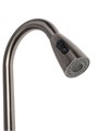 Смеситель для кухни ZEIN Z4961, нержавеющая сталь, с выдвижной лейкой, 2 режима, серый 9448948 - фото 17158897