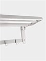 Полка откидная с держателем полотенец, 5 двигающихся крючков, цвет серебристый 10134043 - фото 17159117