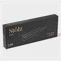 Полка для ванной Штольц Stölz Loft basic, с держателем для полотенец, цвет чёрный 9327079 - фото 17159429