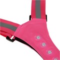 Жилет сигнальный, светоотражающий с регулируемым размером, розовый, LED сигнал, 4 режима 9891641 - фото 17159769