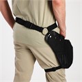 Поясная сумка на молнии, 3 наружных кармана, зацеп на бедро, цвет чёрный 9868329 - фото 17159892