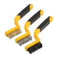 Набор щеток металлических ручных ТУНДРА, двухкомпонентные рукоятки, большие, 3 шт. 9866404 - фото 17161953