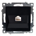 Розетка компьютерная 1-местная RJ-45 (механизм), STEKKER серия Катрин, GLS00-7107-05, черный 1022441 10224416 - фото 17162245