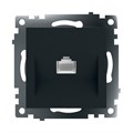 Розетка компьютерная 1-местная RJ-45 (механизм), STEKKER серия Катрин, GLS00-7107-05, черный 1022441 10224416 - фото 17162246