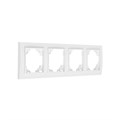 Рамка четырехместная горизонтальная, STEKKER серия Эрна, PFR00-9004-01, белый 10224448 - фото 17162292