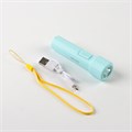 Фонарь ручной аккумуляторный, 1.5 Вт, 400 мАч, 3535LED, 2 режима, IPX2, 10.5 х 3 см,голубой 9815064 - фото 17163267