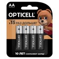 Батарейка алкалиновая OPTICELL, AA, LR6-4BL, 1.5В, блистер, 4 шт 10253919 - фото 17163298