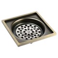 Трап ZEIN, 100х100 мм, вертикальный, d=32 мм, нержавеющая сталь, античная бронза 9599392 - фото 17164708