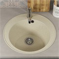 Мойка кухонная из камня Uperwood ECON UPD-405, 002, круглая, цвет 002 бежевая матовая 10302455 - фото 17165005