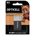 Батарейка алкалиновая OPTICELL, 9V, 6LR61-1BL, крона, 9В, блистер, 1 шт 10320636 - фото 17165627