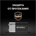 Батарейка алкалиновая OPTICELL, 9V, 6LR61-1BL, крона, 9В, блистер, 1 шт 10320636 - фото 17165632