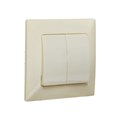 Выключатель Luazon Lighting "Антей", 10 А, 2 клавиши, скрытый, бежевый 9925746 - фото 17165994