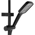 Душевая система ZEIN Z3897, верхняя и ручкая лейка, ПВХ шланг, экран температуры, черная 9932563 - фото 17166267