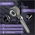 Лейка для душа ZEIN Z3550, d=80 мм, 3 режима, с массажными зубчиками, кнопка "стоп", графит 9931307 - фото 17167526