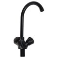 Смеситель для кухни ZEIN Z3665, двухвентильный, высота излива 22 см, ABS-пластик, черный 9931974 - фото 17169315