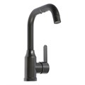 Смеситель для кухни ZEIN Z3703, поворотный излив высотой 20 см, ABS-пластик, графит 9932010 - фото 17169858