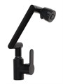 Смеситель для кухни ZEIN Z3705, регулируемый излив, аэратор 2 режима, ABS-пластик, черный 9932012 - фото 17169884