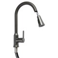 Смеситель для кухни ZEIN Z3709, вытяжной излив, аэратор 2 режима, ABS-пластик, графит 9932016 - фото 17169933