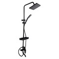Душевая система ZEIN Z3860, смеситель, тропическая и ручная лейка, полка, латунь, черная 9932168 - фото 17169954
