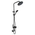 Душевая система ZEIN Z3864, смеситель, верхняя, ручная и гигиеническая лейка, латунь, черная 9932172 - фото 17170021
