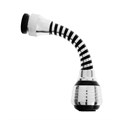 Аэратор ZEIN Z3602, поворотный, на шарнире, гибкий, 2 режима, хром/черный 9931927 - фото 17170485