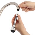 Аэратор ZEIN Z3602, поворотный, на шарнире, гибкий, 2 режима, хром/черный 9931927 - фото 17170488