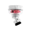 Аэратор ZEIN Z3632-1, поворотный, на шарнире, с красным вентилятором, хром/прозрачный 9931948 - фото 17170540