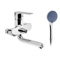 Смеситель для ванны ZEIN Z3846, однорычажный, душевой набор, лейка 5 режимов, хром 9932154 - фото 17170806