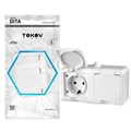 Розетка TOKOV ELECTRIC, Dita, 2-м, 16А, IP54, 250В, с з/к, с кр, белый, TKL-DT-R2Z-C01-IP54 10404695 - фото 17171238