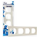 Рамка TOKOV ELECTRIC, Pixel, четырехместная, универсальная, бежевый, TKE-PX-RM4-C02 10404867 - фото 17171294