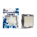 Выключатель TOKOV ELECTRIC, Pixel, 1 клавиша,10А, IP20, с индикатором, бежевый, TKE-PX-V1I-C02 10404881 - фото 17171301