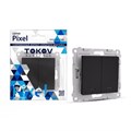 Выключатель TOKOV ELECTRIC, Pixel, с индикатором, 2-кл, 10А, IP20, карбон, TKE-PX-V2I-C14 10404892 - фото 17171308