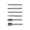 Набор шарошек по дереву и пластику ТУНДРА, диаметр хвостовика 3 мм, 6 шт. 9846407 - фото 17172294