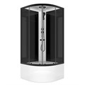 Душевая кабина Domani-Spa Delight Slim 99 high, поддон 45 см, черные стенки, 90х90 см 10513685 - фото 17173215