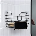 Полка угловая с держателем для телефона, 22,5×22,5×20,5 см, цвет черный 10435029 - фото 17173458