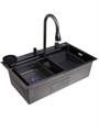 Кухонная мойка ZEIN M02, S=3.0 и 0.7мм, смеситель, корзины, разделочная доска, сифон, графит 9932020 - фото 17173621 Кухонная мойка ZEIN M02, S=3.0 и 0.7мм, смеситель, корзины, разделочная доска, сифон, графит 9932020 - фото 17173621