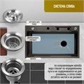 Кухонная мойка ZEIN M03, S=3.0 и 0.7мм, смеситель, корзины, разделочная доска, сифон, графит 9932021 - фото 17173652