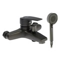 Смеситель для ванны ZEIN Z3842, однорычажный, душевой набор, лейка 5 режимов, графит 9932150 - фото 17174507