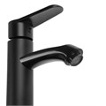 Смеситель для раковины ZEIN Z3719, однорычажный, длина излива 12 см, пластик, черный 9932027 - фото 17175476