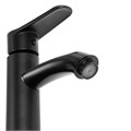 Смеситель для раковины ZEIN Z3723, однорычажный, длина излива 12 см, высокий, пластик,черный 9932031 - фото 17175494