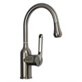 Смеситель для кухни ZEIN Z3740, "капелька", однорычажный, высота излива 13 см, графит 9932048 - фото 17175500