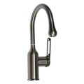 Смеситель для кухни ZEIN Z3740, "капелька", однорычажный, высота излива 13 см, графит 9932048 - фото 17175501