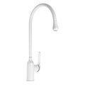 Смеситель для кухни ZEIN Z3744, "капелька", однорычажный, высота излива 26 см, белый 9932052 - фото 17175539