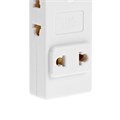 Тройник плоский, поворотный, 4 розетки, 10А, без з/к, белый 10690995 - фото 17179044